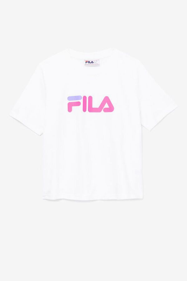 Fila Tričká Damske Biele / Ruzove / Nachový - Miss Eagle Oversized Graphic Vypredaj - Slovakia 21054